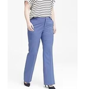 Banana Republic Plus Logan Trouser-Fit Lightweight Wool Pants Blue Size 16
